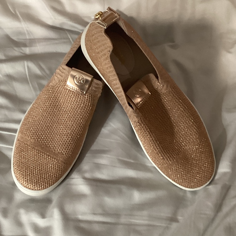 Michael Kors Women's Metallic Gold Slip-On Sneakers